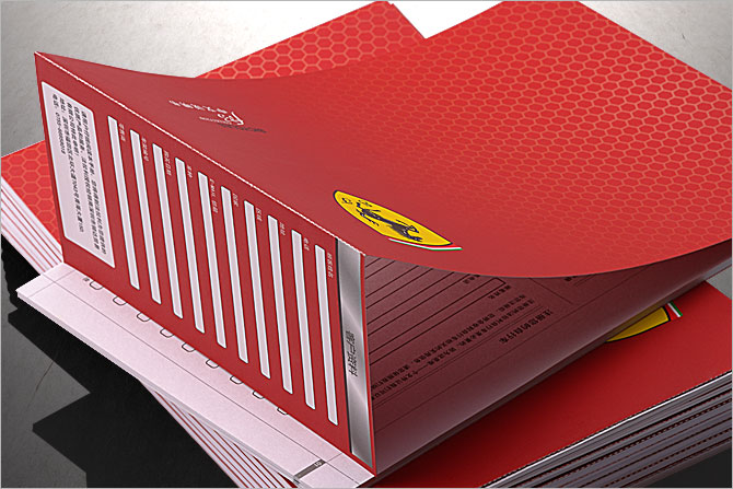黑眼睛廣告為法拉利自行車產(chǎn)品說(shuō)明書提供的印刷服務(wù)之三
